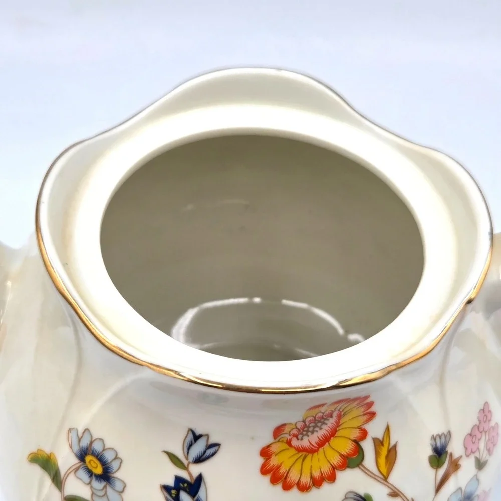 Vintage Robinson Design Group Floral Teapot with Gold Trim‎ Made In Japan 1989